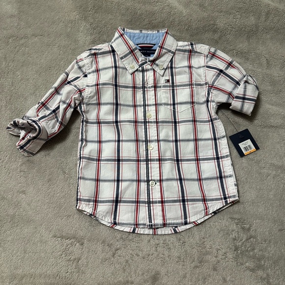 Tommy Hilfiger Other - Tommy Hilfiger Red and Blue Button Down Shirt new
